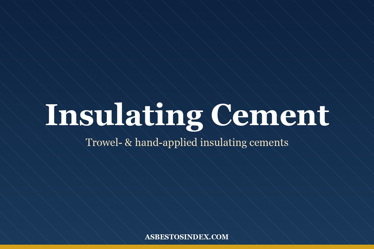 Insulating Cement