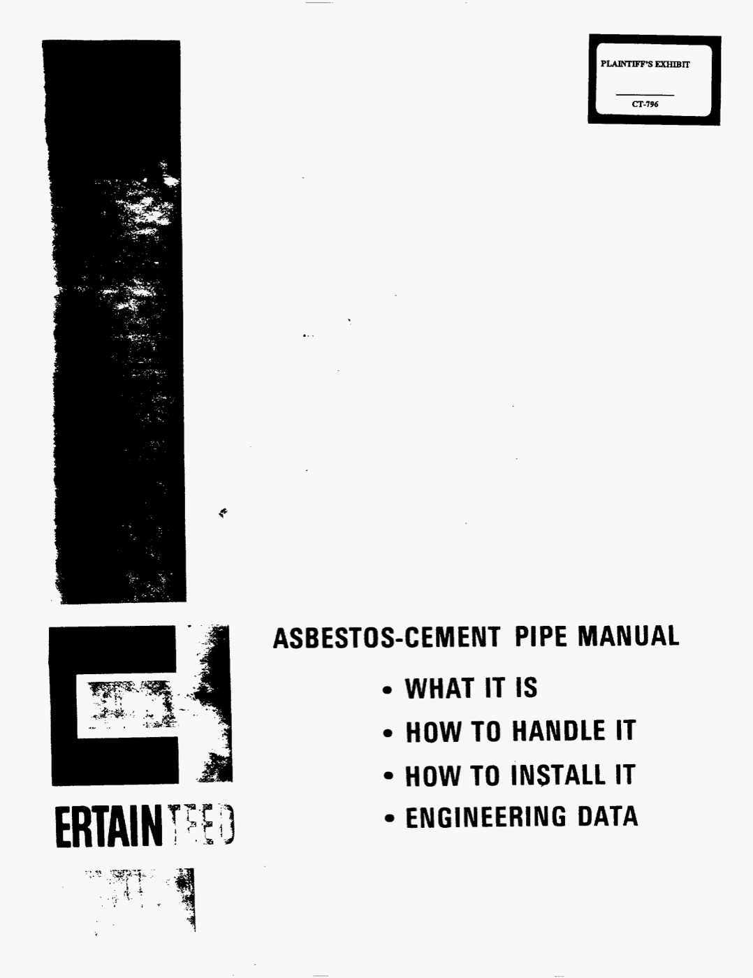 Asbestos cement pipe