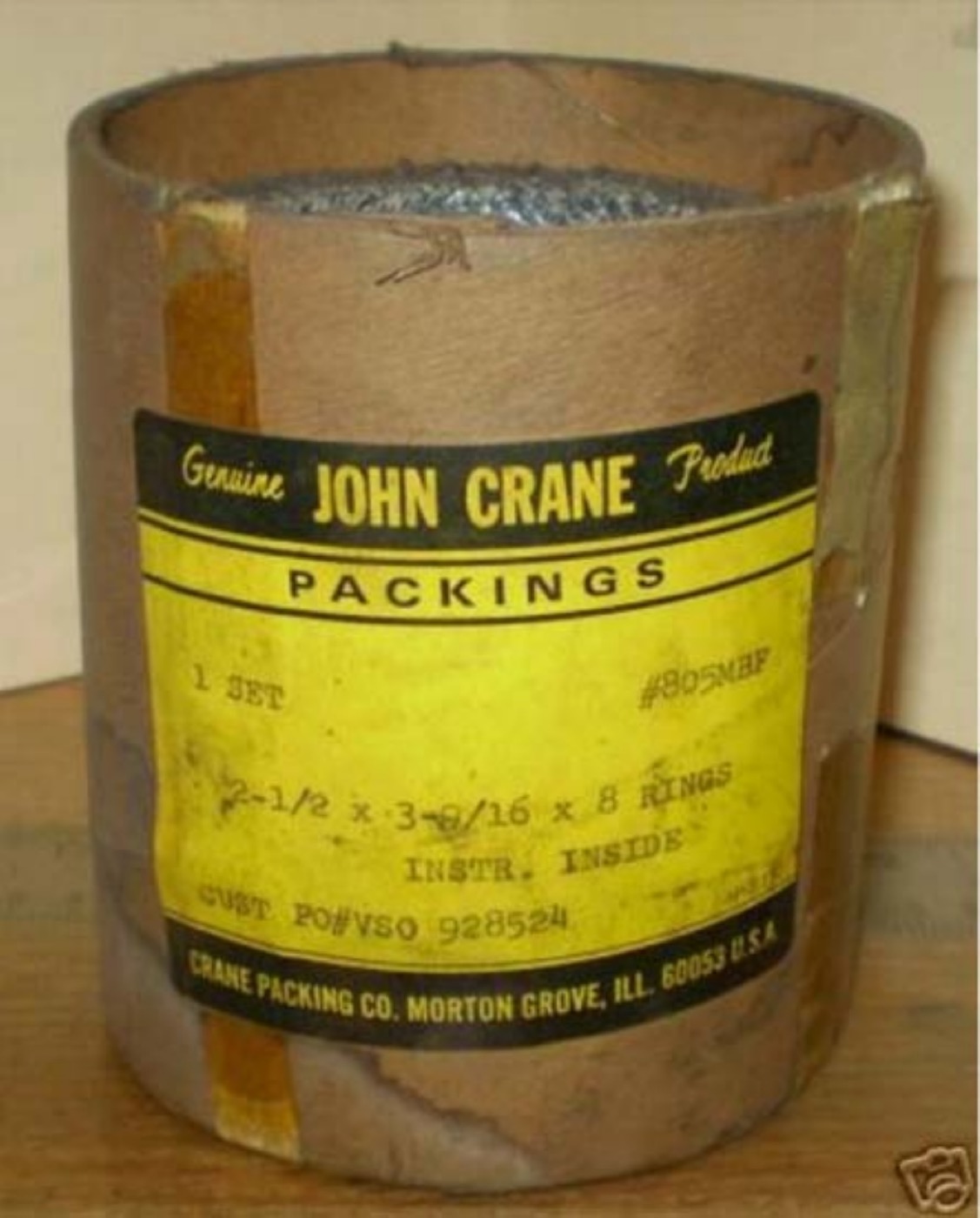 John Crane Packings original box