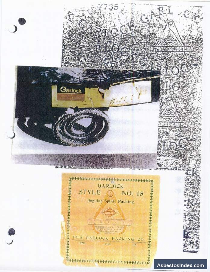 Garlock Sealing Technologies · Product Specimen — Garlock Sealing Technologies