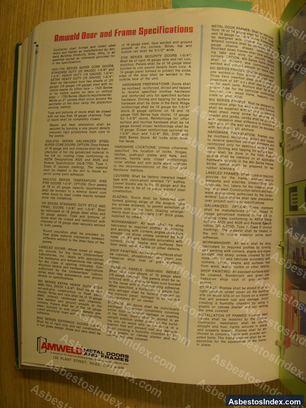 Fire Doors · Catalog Page