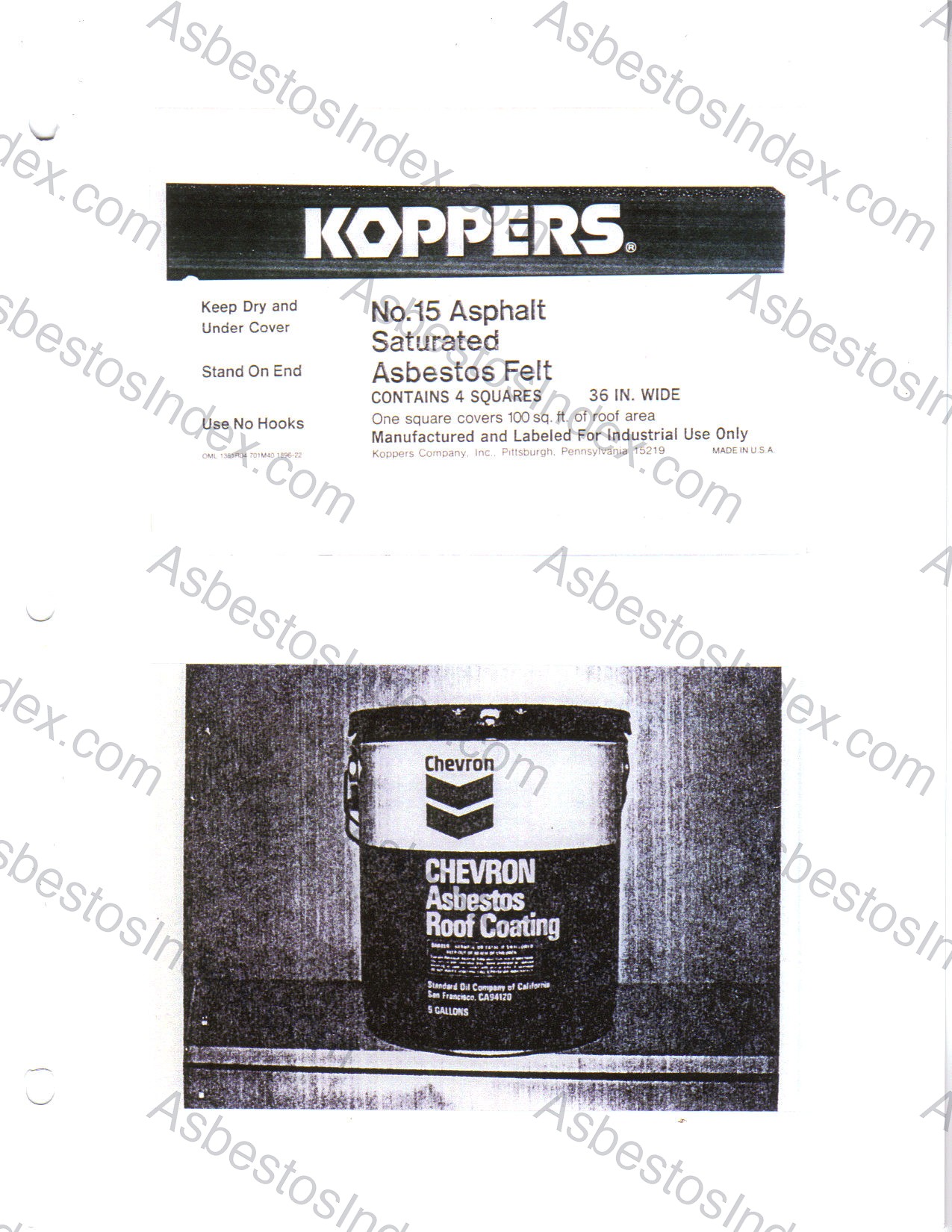 Gaf Corporation · Product Specimen — Gaf Corporation